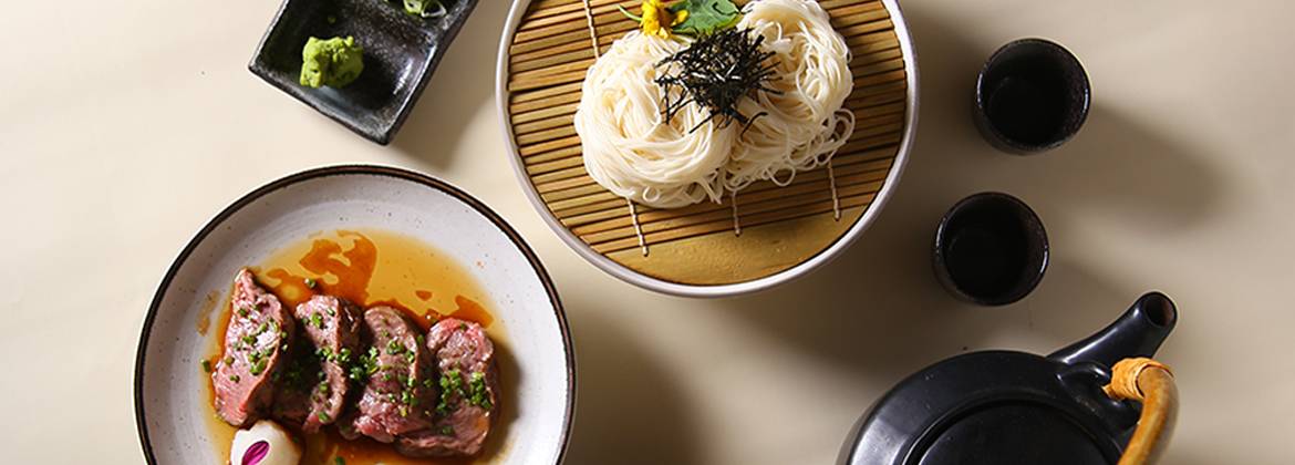 Zaru Somen with Beef Tataki