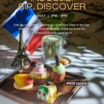 indulge sip discover patisserie pastry with drinks offer set coffee tea latte matcha hot chocolate