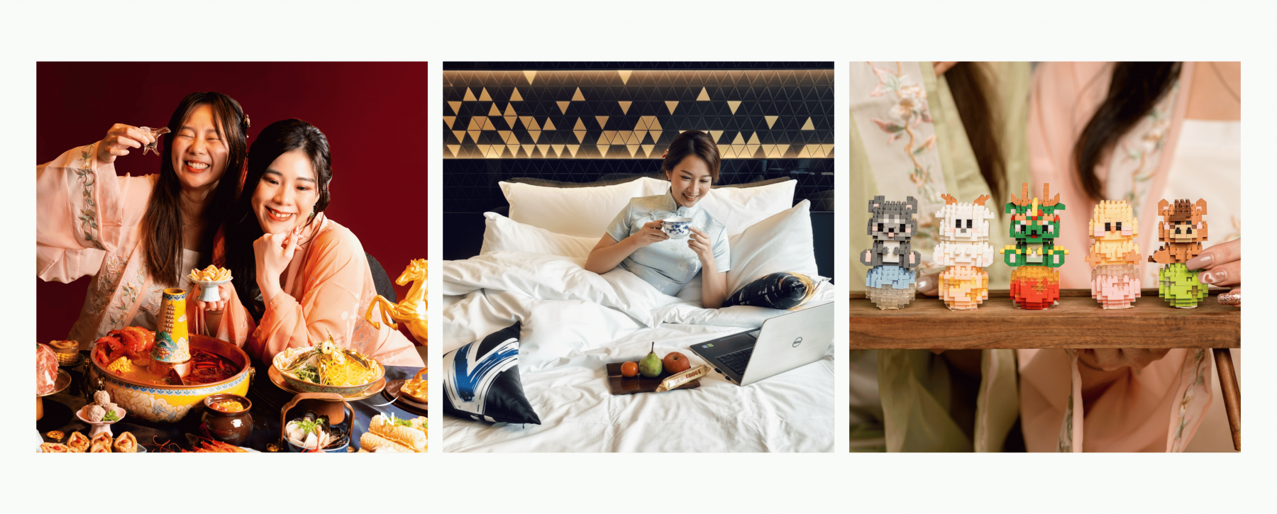 Lady enjoying herself during Chinese New Year at Novotel Singapore on Stevens