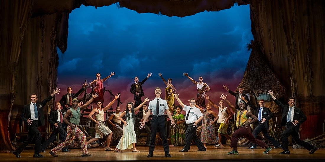 The Book of Mormon Cast onstage for finale