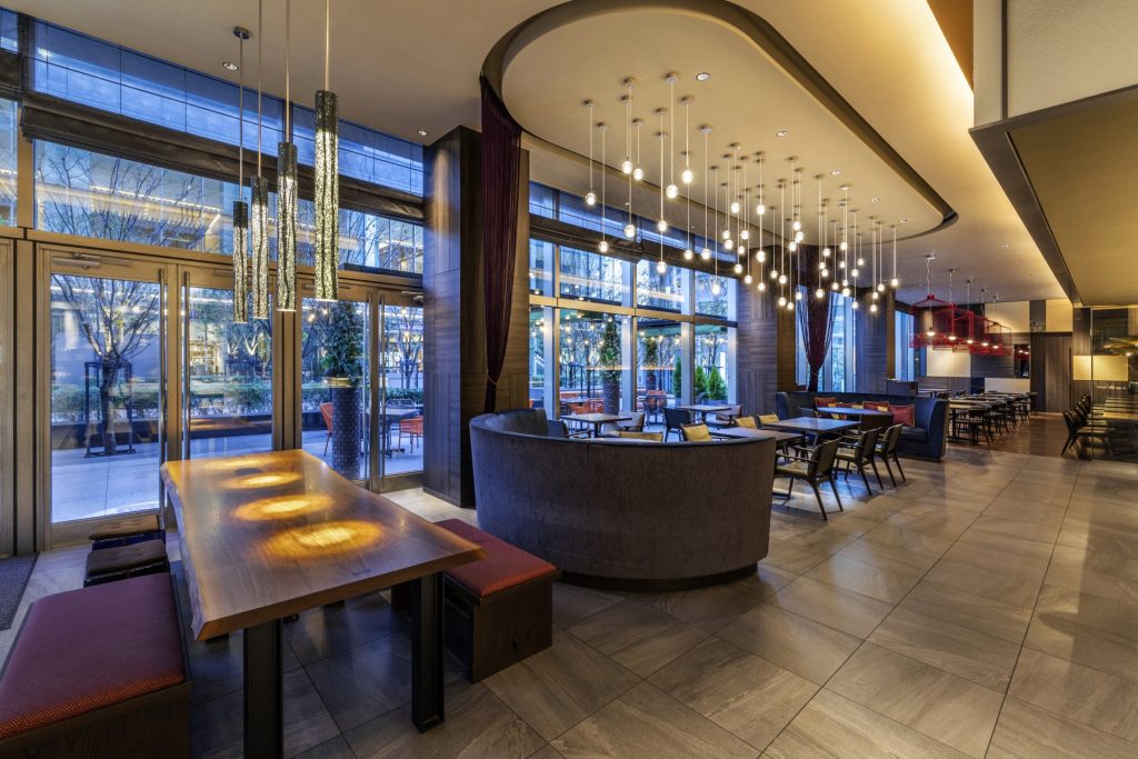 Evening terrace atmosphere with drinks