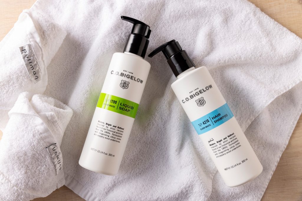 Bathroom amenities at Pullman Tokyo Tamachi