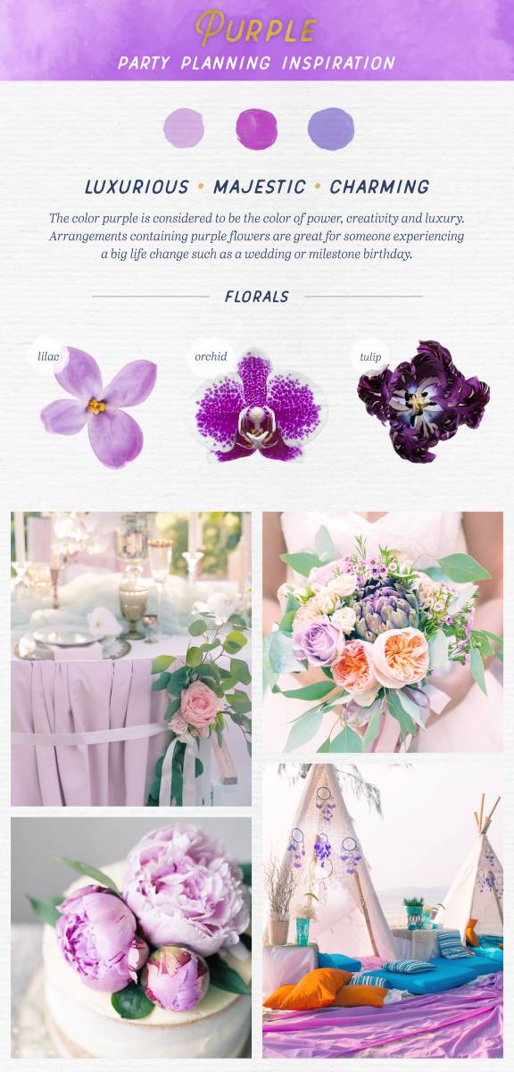 purple wedding palette