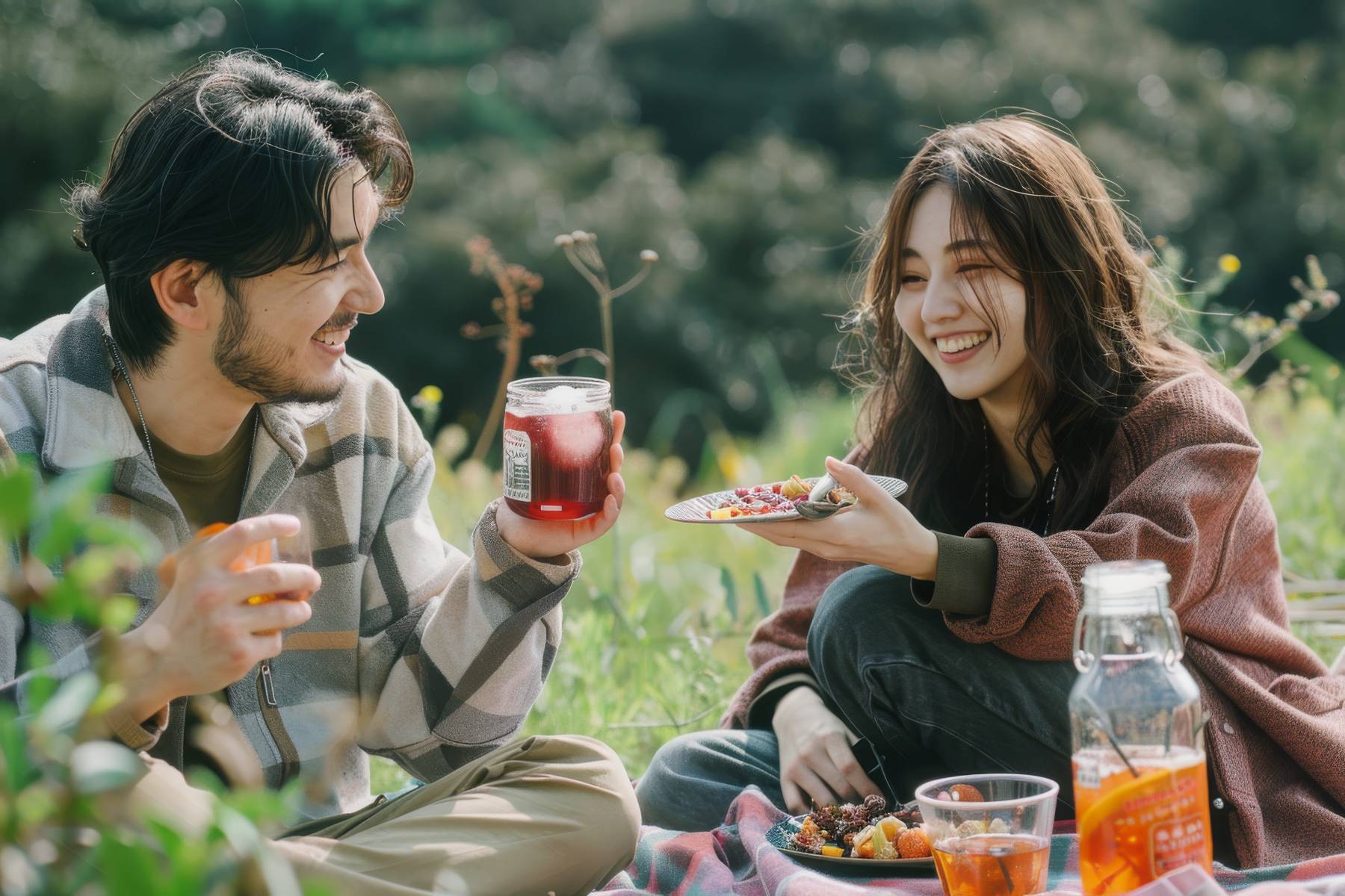 picnic in nature couple vacation