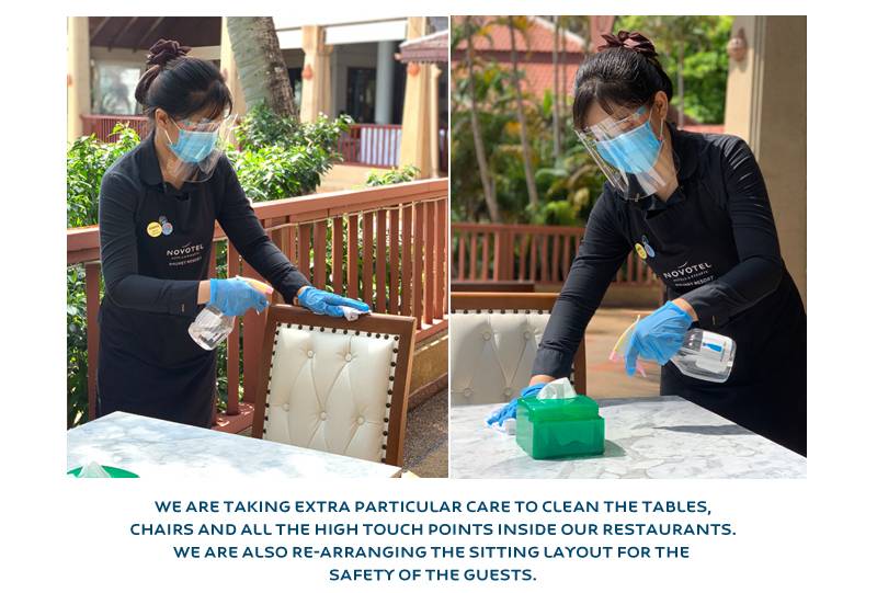 Cleaning and hygiene at the restaurants