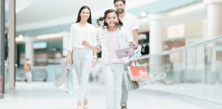couple-with-daughter-are-walking-shopping-mall