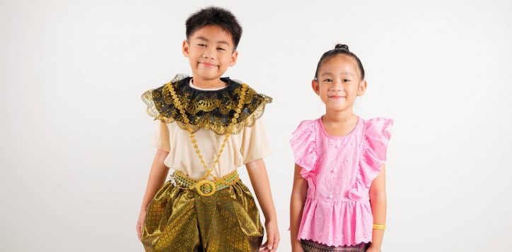 portrait-thailand-kid-girl-boy-smiling-traditional-thai-dress-costume-studio-shot-isolated-white-background
