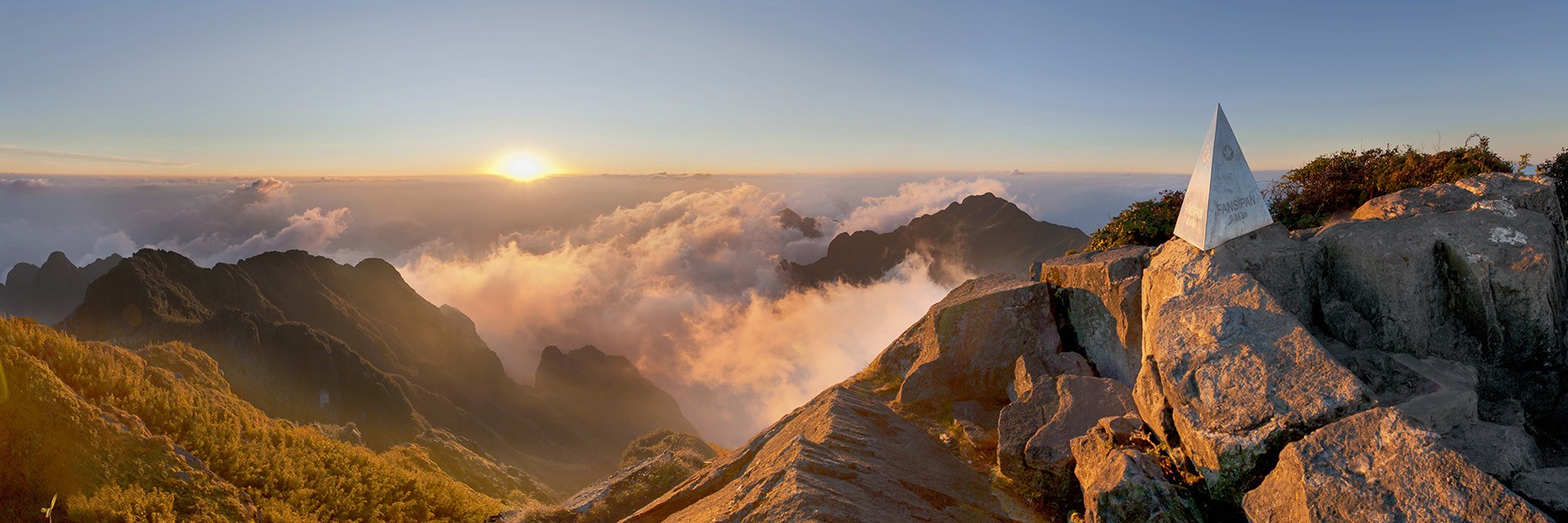 The view from the top of Fansipan mountain.