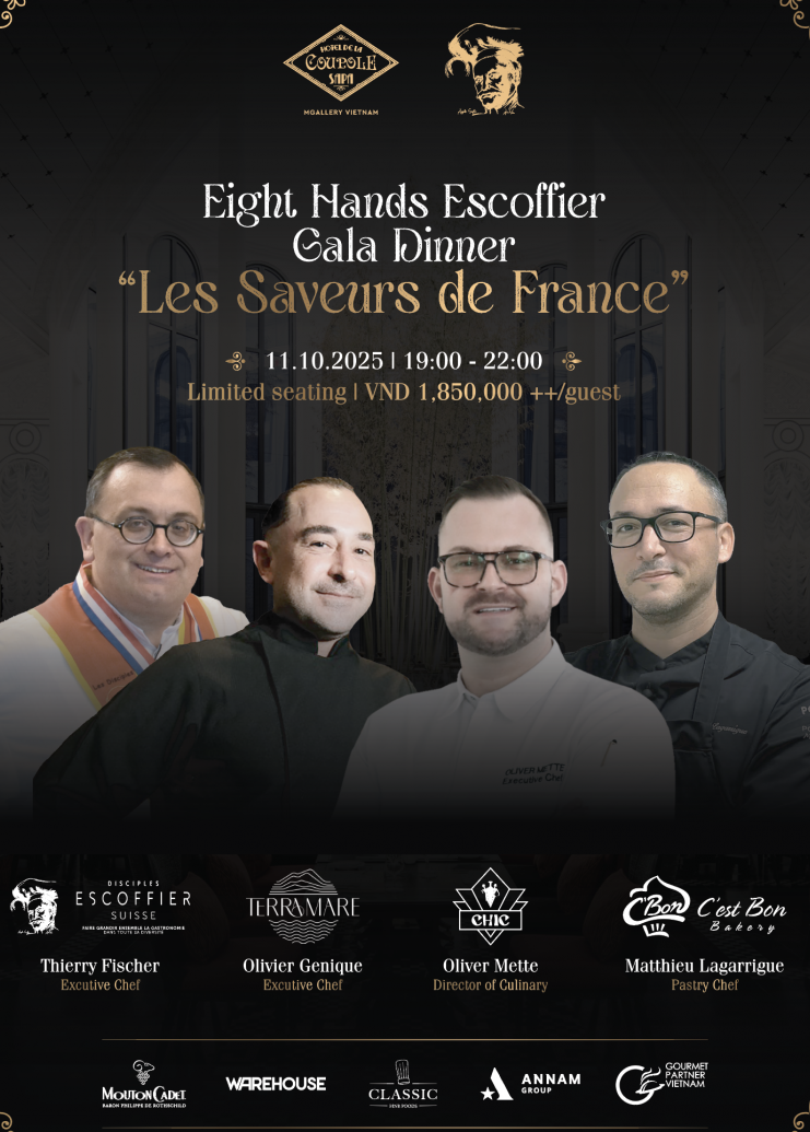 Escoffier 8 hands dinner at Hotel de la Coupole
