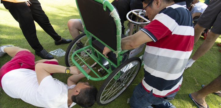 team-building-wheelchair-installing