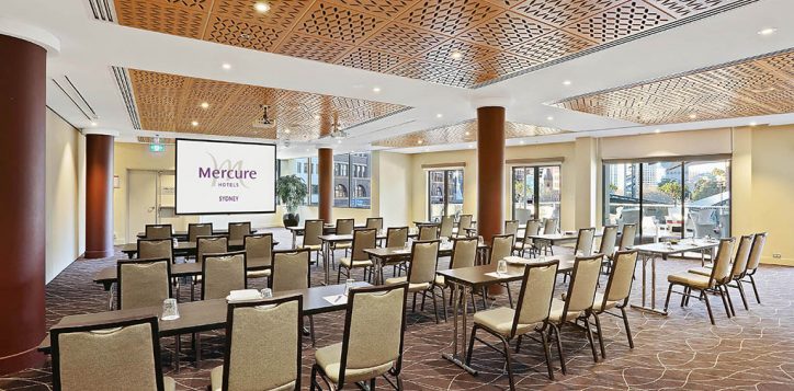 town-hall-classroom-with-mercure-logo