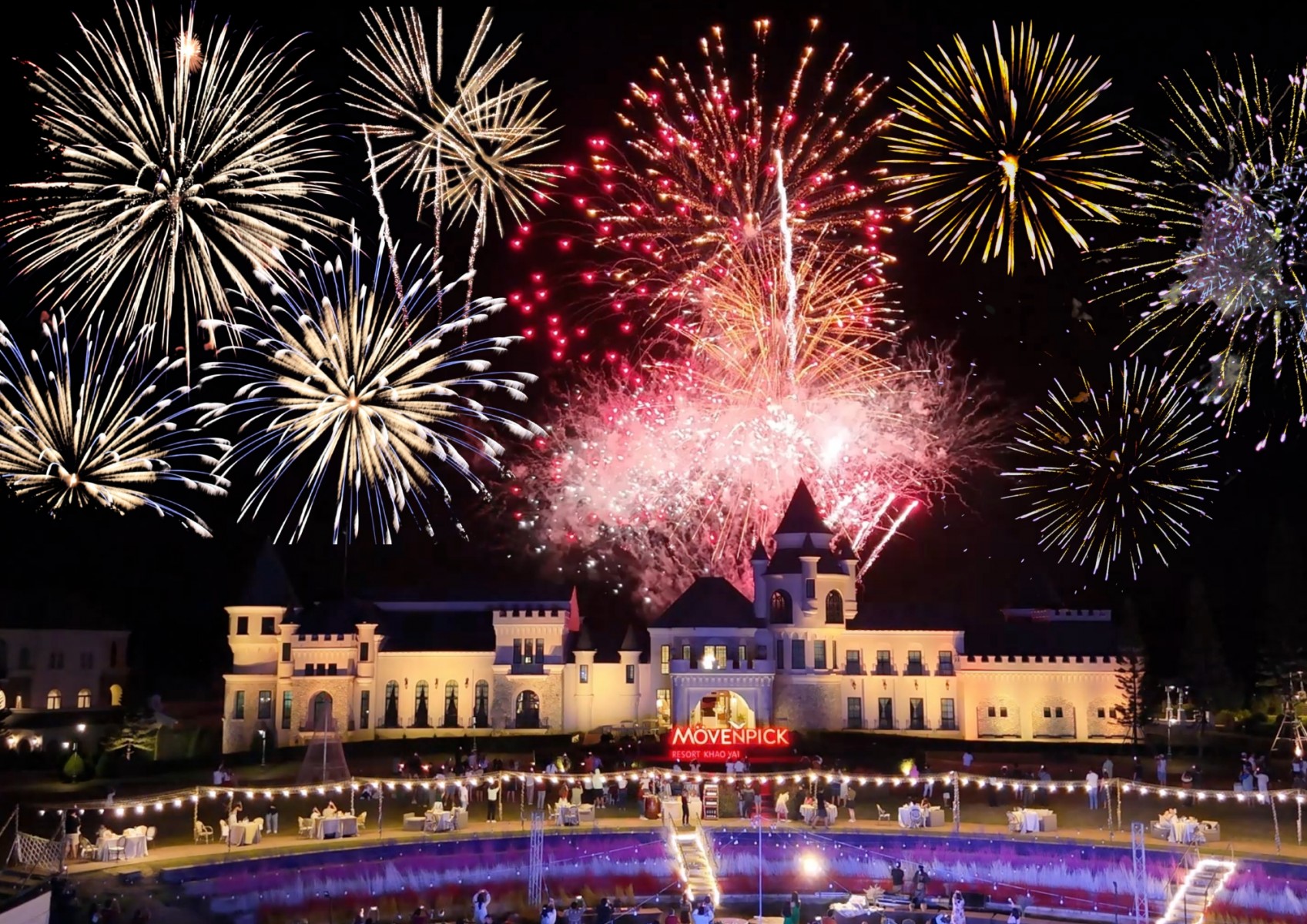 Fireworks display at Movenpick