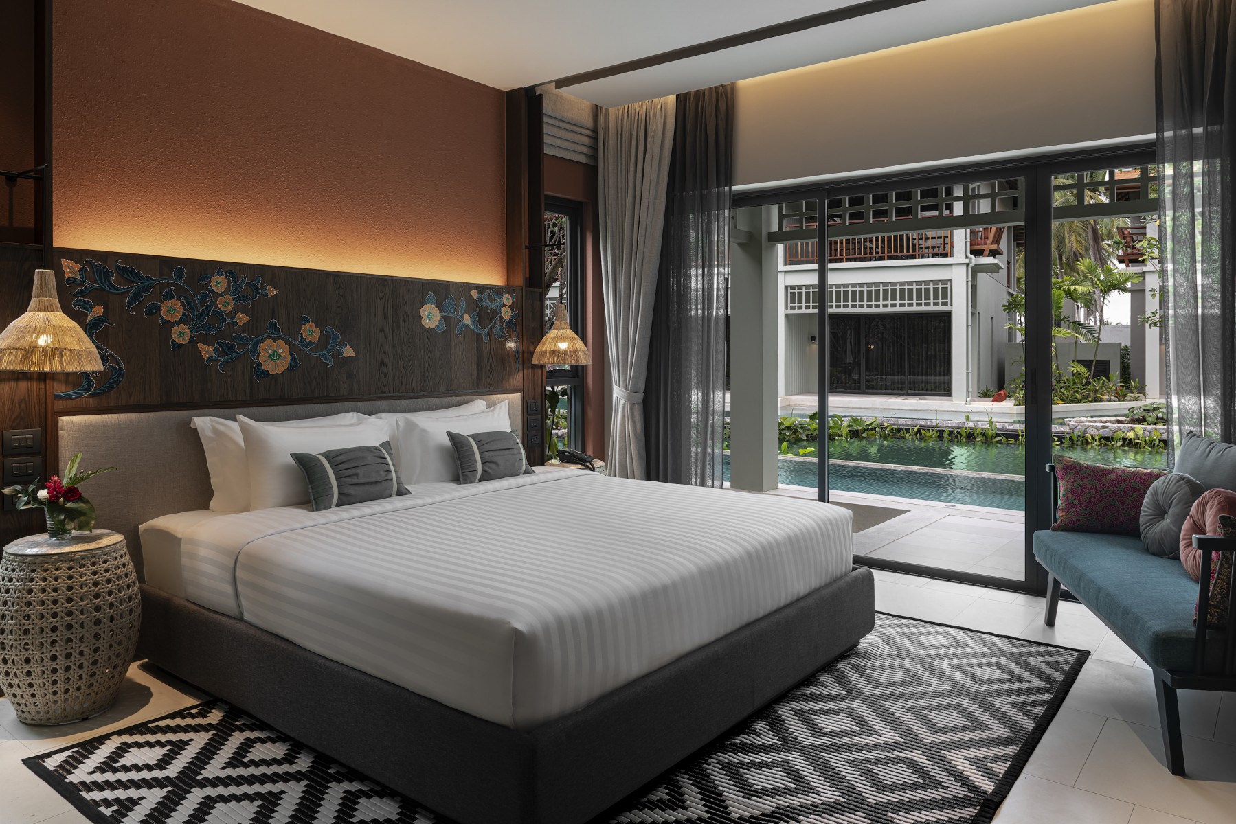 Deluxe Pool Access Room at Grand Mercure Khao Lak Bangsak with direct pool entry and elegant Thai design