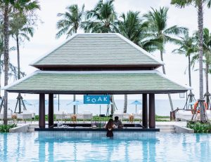 Experience Ultimate Relaxation at SOAK Bar, Our Swim-Up Bar