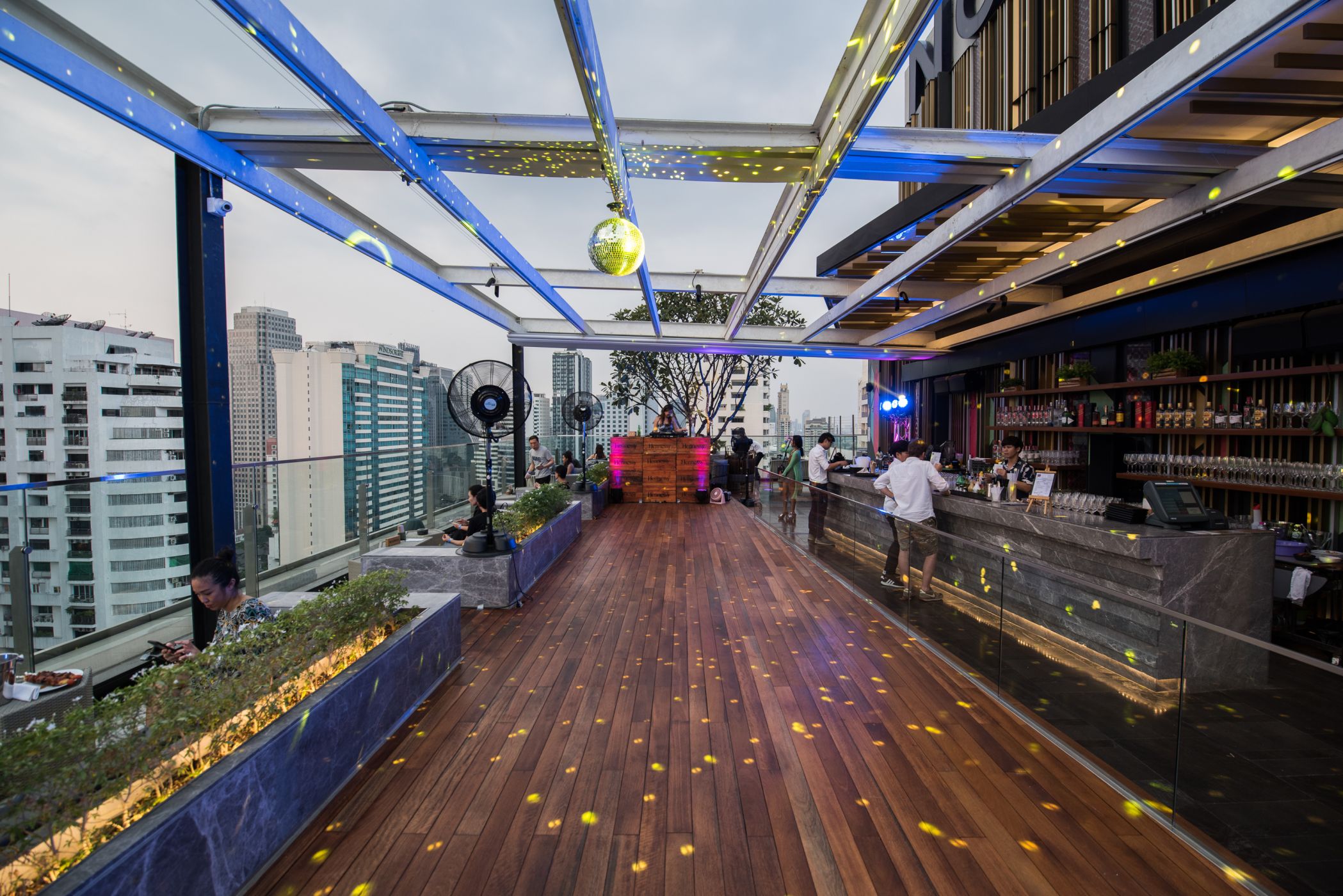 rooftop bar at Sky On 20