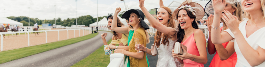 Ladies at a horse race