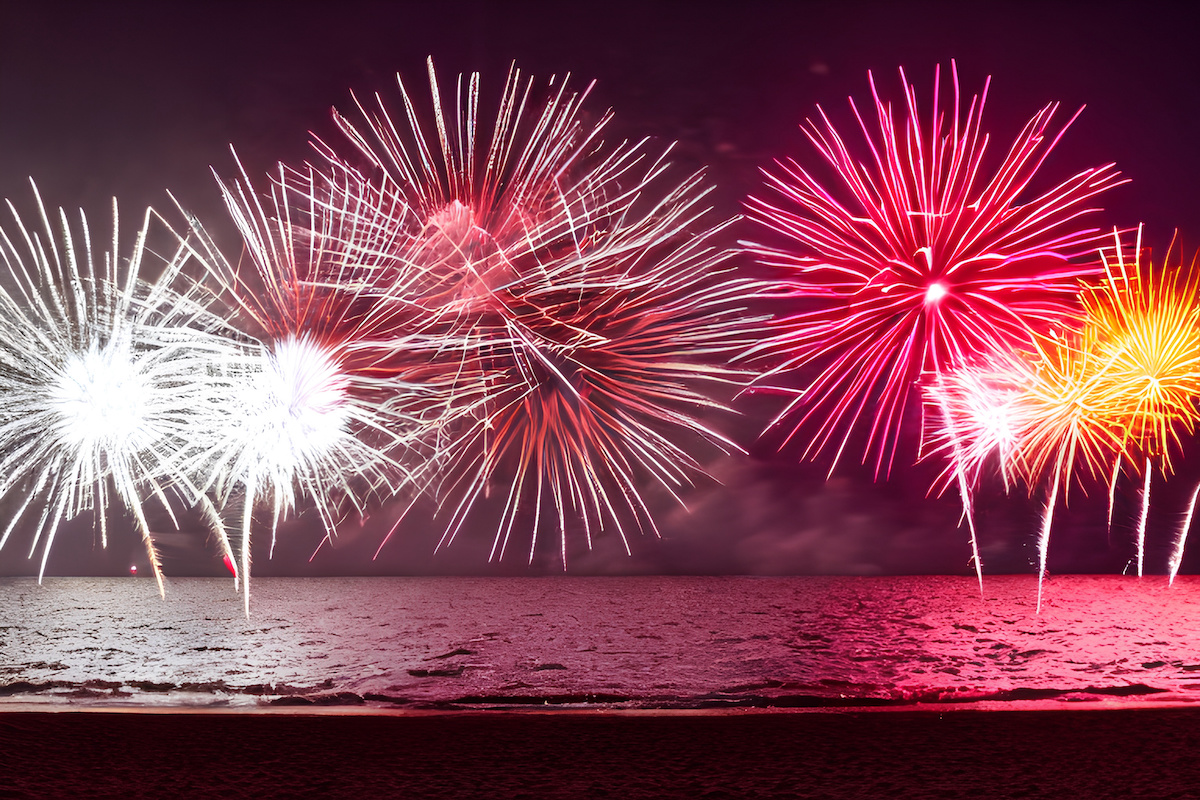 Firework in Rayong Beach