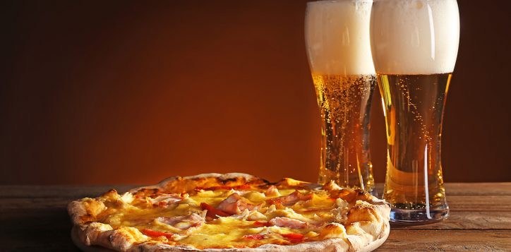 Pizza with Beer