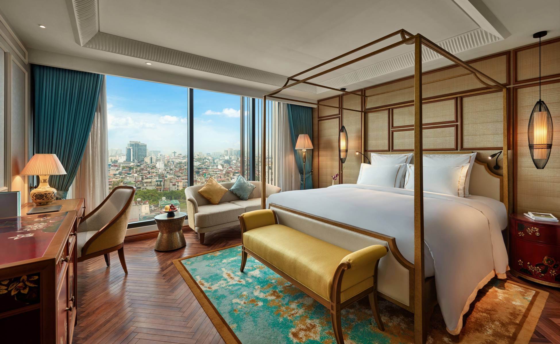 Phòng Grand Deluxe tại Meliá Hanoi với thiết kế hiện đại