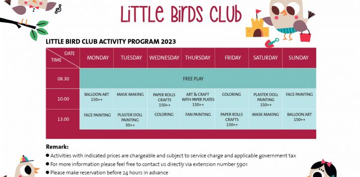 little-bird-club-activity-program-2023