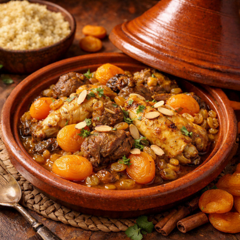 Tagine of Lamb and Chicken, Mediterranean Aromas at Atrio Restaurant