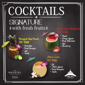 Get a fresh fruit experience with our new signature cocktails