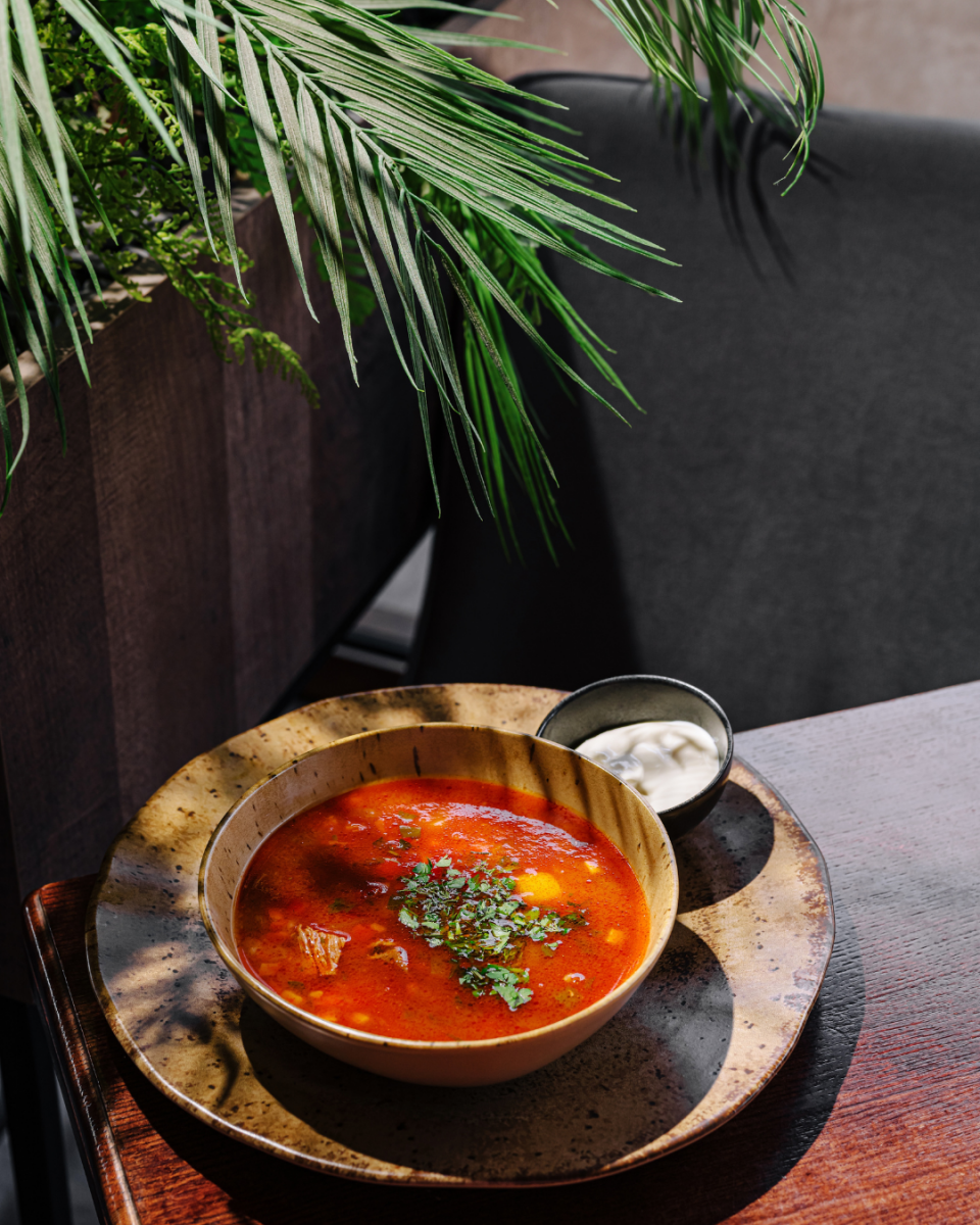 Soup and salad in JLT at Seasons Pullman Dubai JLT