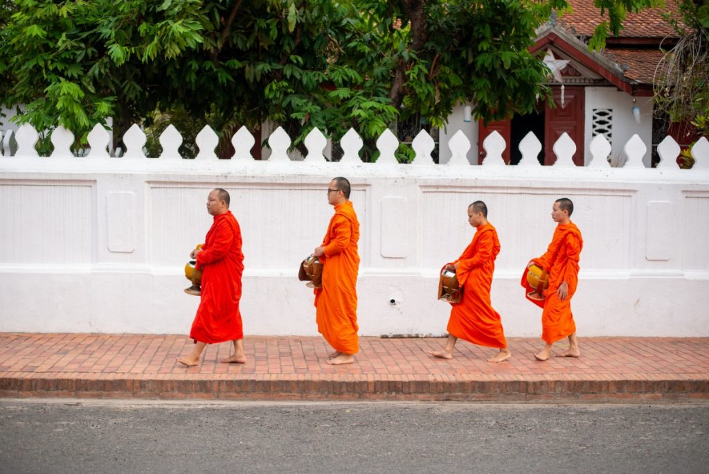 Alms Giving ceremony in Luang Prabang