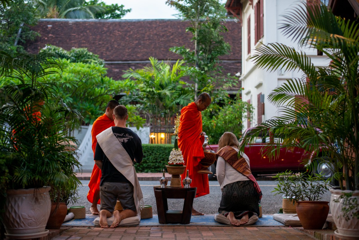 Alms Giving ceremony in Luang Prabang 