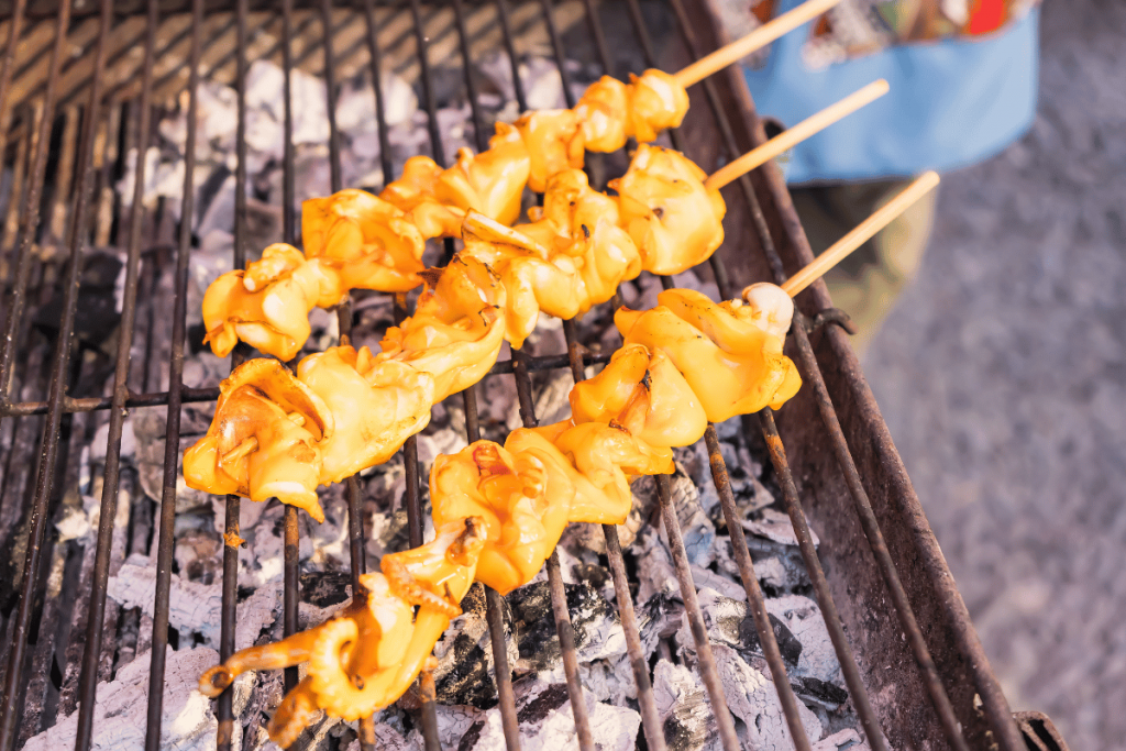 Grilled Squid with Satay - Thoi Co Seafood Restaurant