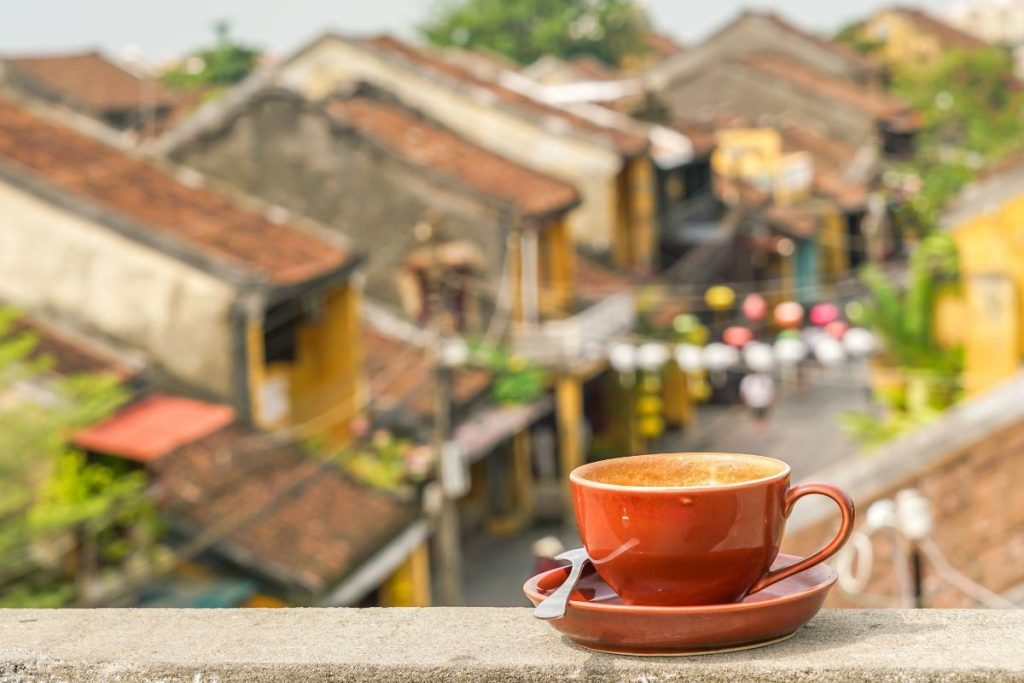 Faifo Coffee - a familiar spot to capture the Hoi An ancient town from above