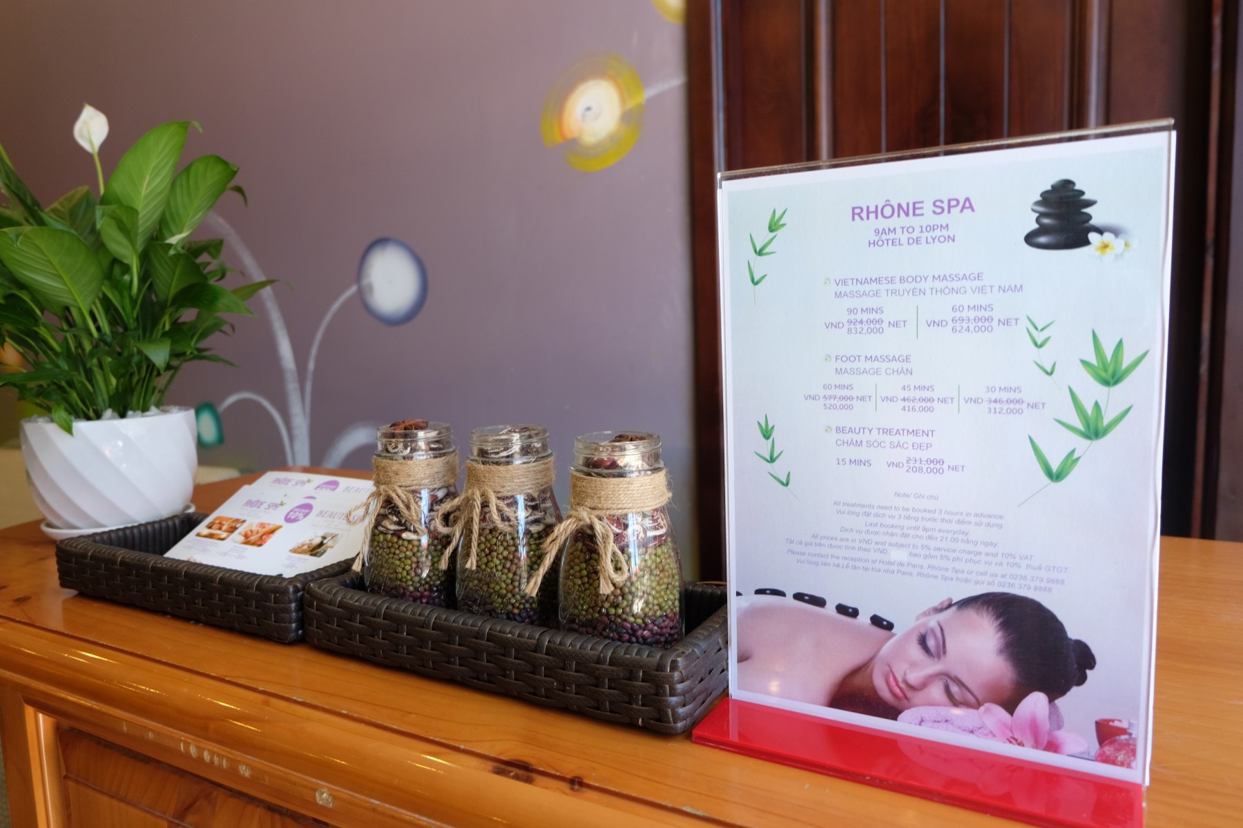 RHONE SPA MENU