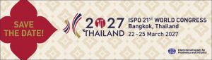 ISPO 2027 Thailand 21st World Congress official header banner with Novotel Bangkok IMPACT accommodation