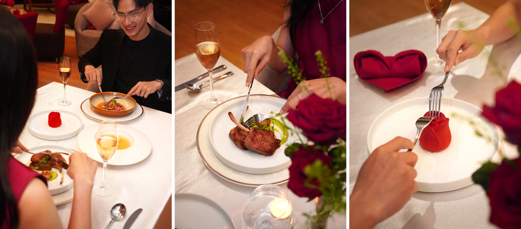 couple enjoy valentine set menu at novotel danang 