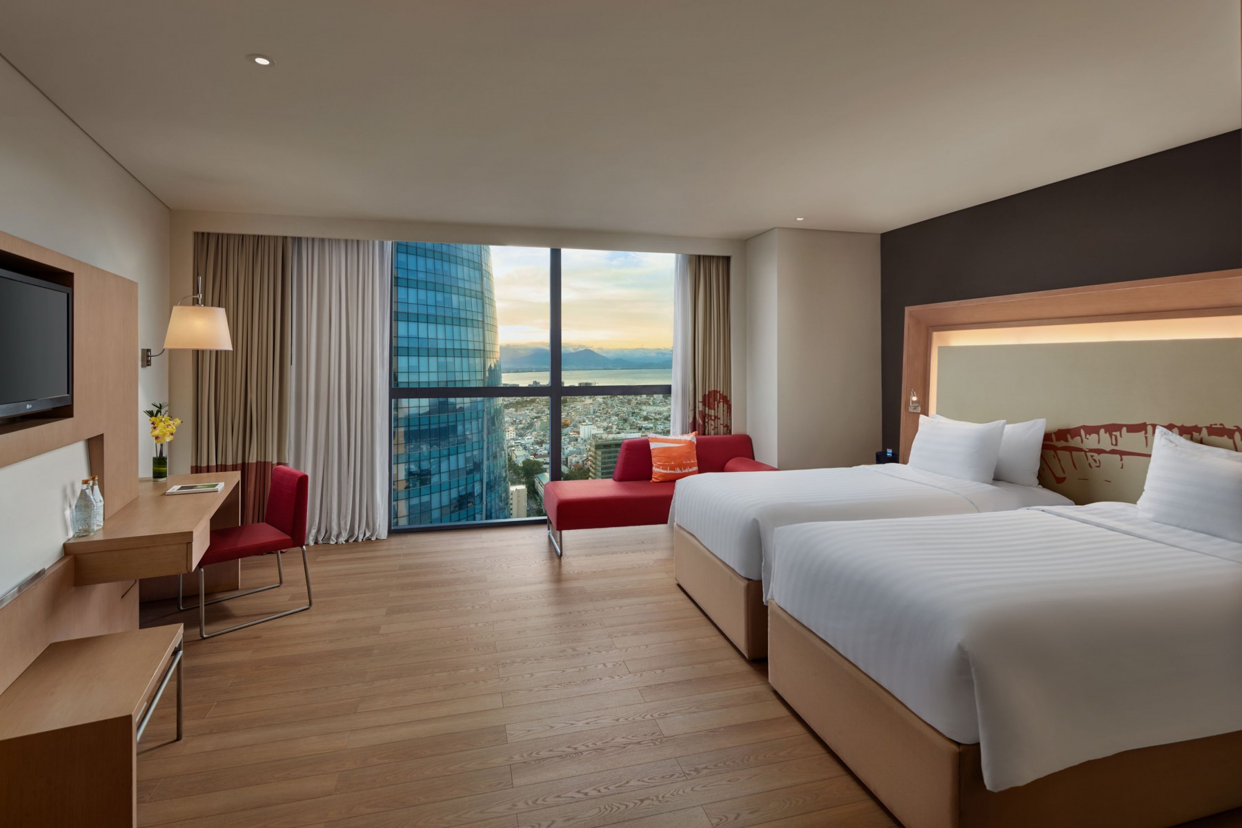 Deluxe twin room at Novotel Danang Premier Han River