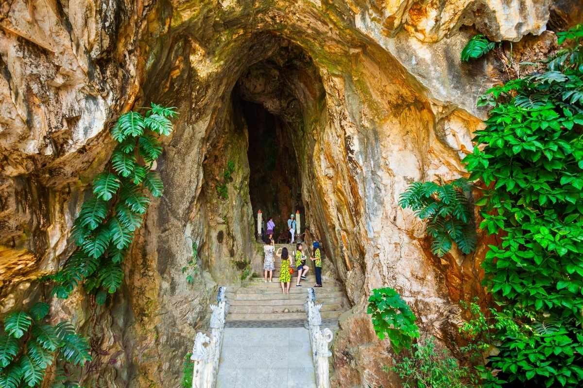 Marble Mountains visitor information including ticket prices, opening hours, and transportation tips