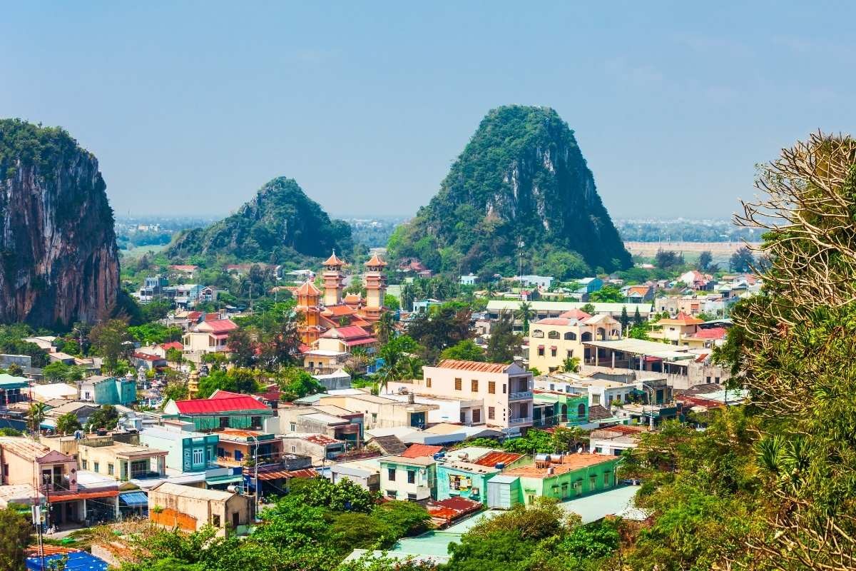 Kim Son in the Marble Mountains Da Nang complex with quiet pagodas and small caves