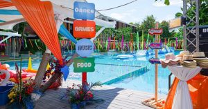 Pool Decoration for Indian wedding at SO Hua Hin