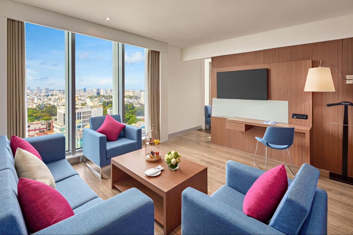Executive Suite living room at Novotel Saigon Centre