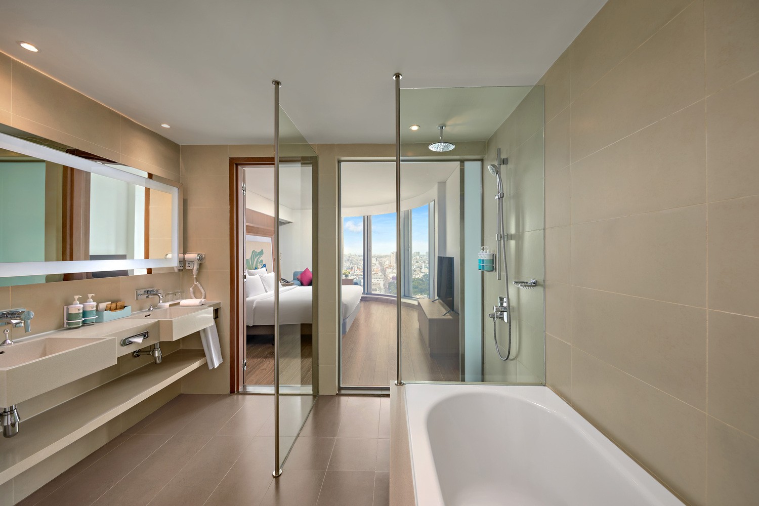 executive suite room's bathroom
