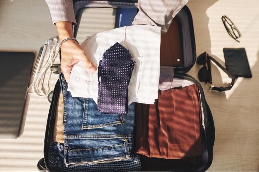 Clothing to pack for your business trip.