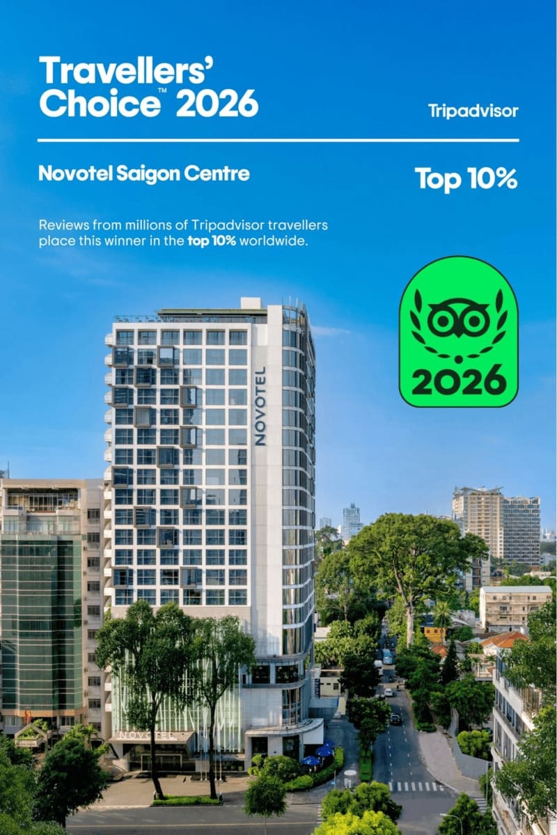 Novotel Saigon Centre receives TripAdvisor Travelers' Choice Award 2026