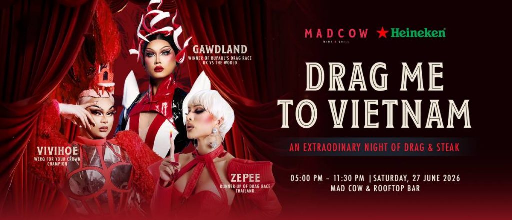 Drag queen show at Mad Cow Saigon Centre