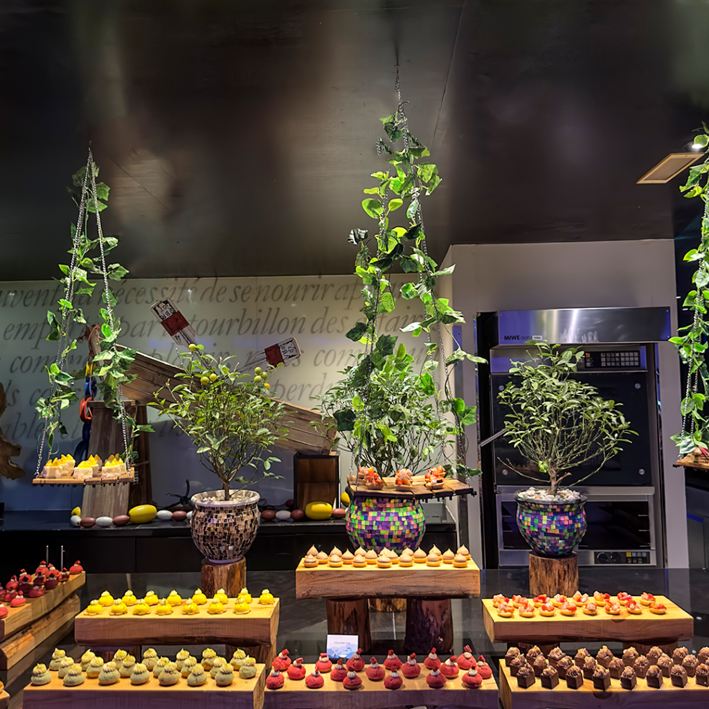 dessert counter