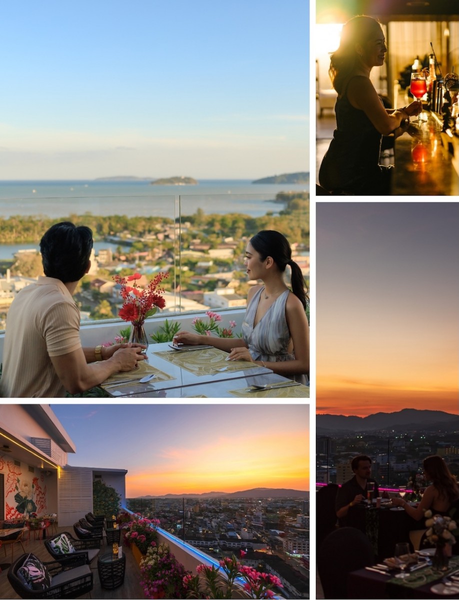 New Year's Eve dinner at Estrela Rooftop Bar & Restaurant, Phuket