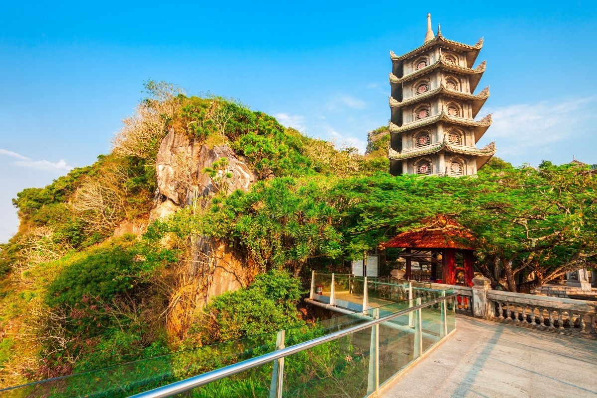 Ancient Linh Ung Pagoda Non Nuoc at the Marble Mountains in Da Nang
