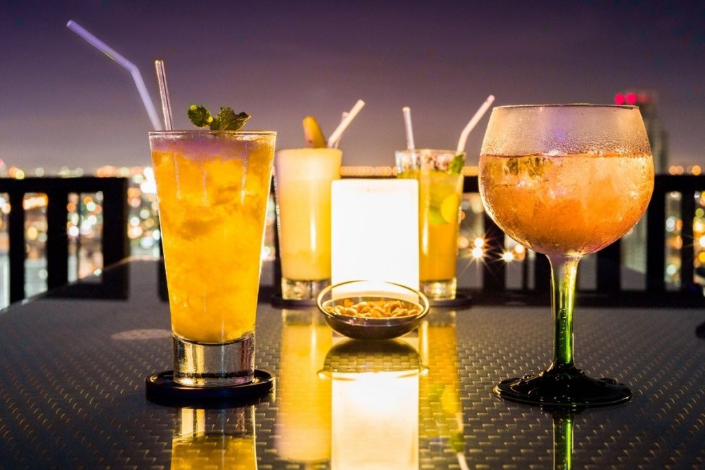 Sky21 Bar and Bistro rooftop bar with My Khe Beach view in Da Nang
