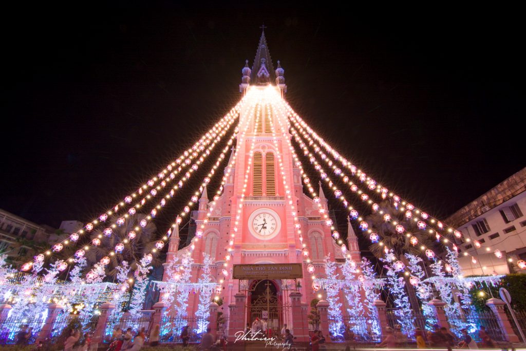 Tan Dinh Catholic Church at Christmas