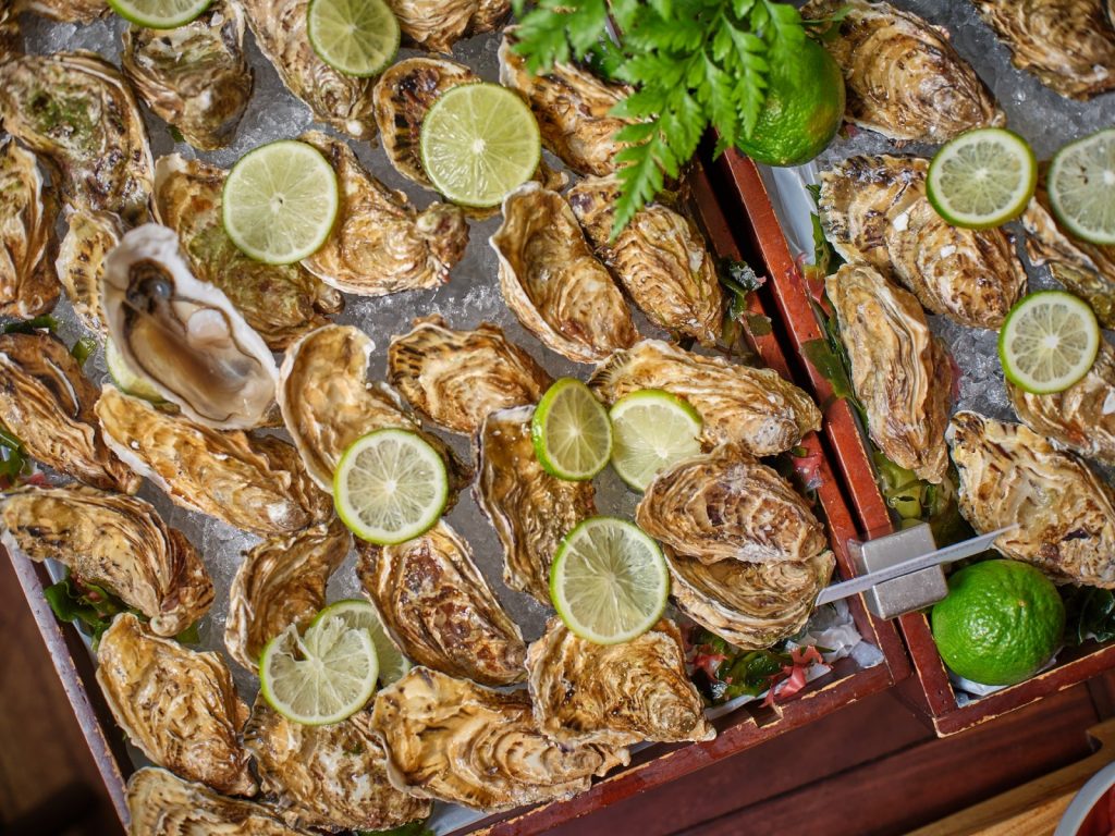 Fresh oyster bar at The Albion’s Sunday brunch in Saigon.