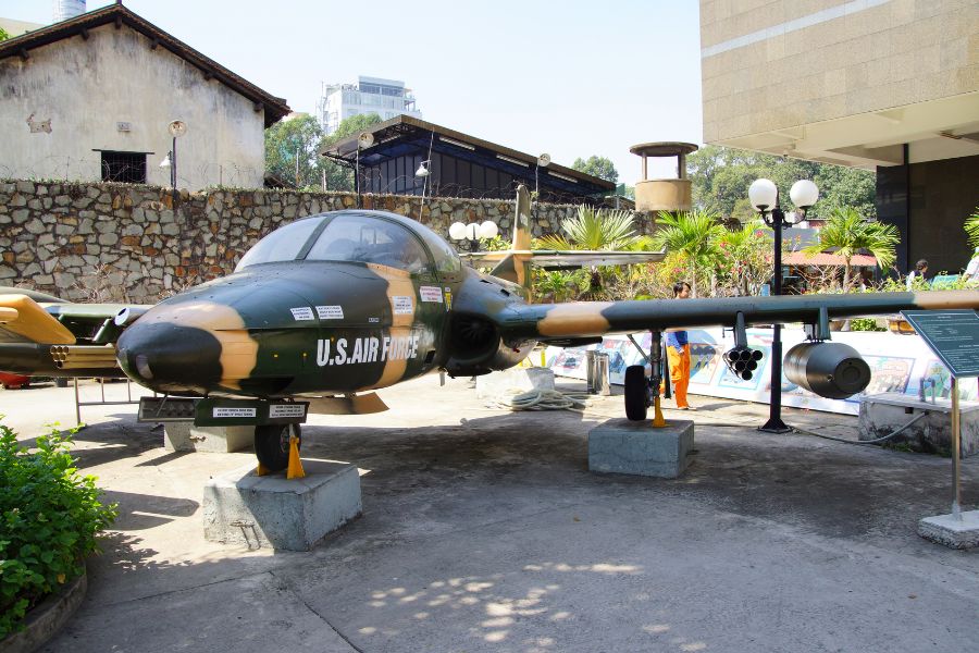 outdoor in saigon war remnants museum